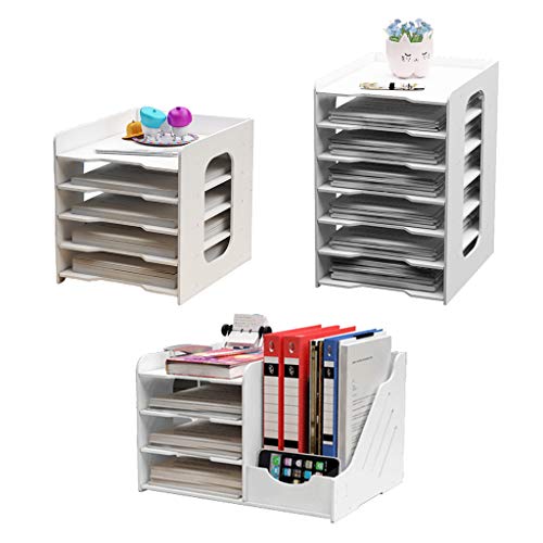 Rangement de bureau bois PVC multi-couches pour tri de documents