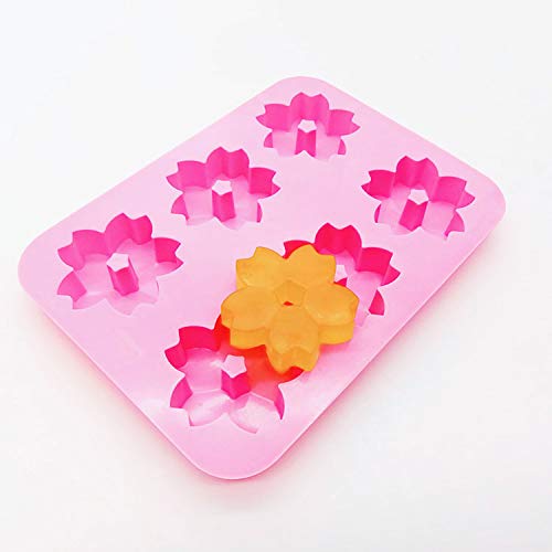 Moldes de silicona para hielos en forma de flor, 6 cavidades miniatura 2