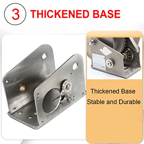 Verricello manuale con freno automatico, capacità 544 kg, cavo metallico e gancio in acciaio inossidabile per sollevamento e movimentazione efficienti di carichi pesanti attrezzature di sollevamento