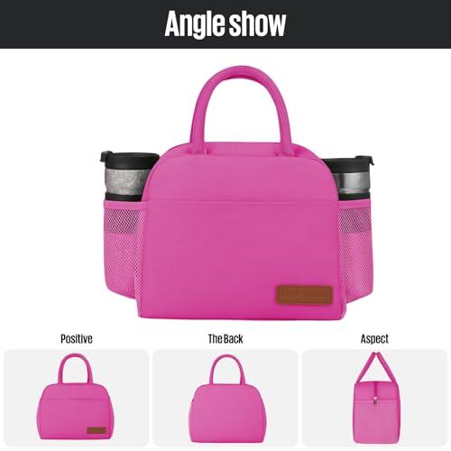 Lunch Bag Women/Men Lunch Box Women/Men (Rose Red)