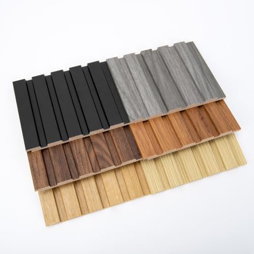 Image of Art3d Wood Slat Wall Panels, Fluted MDF, 6-Pack Sample