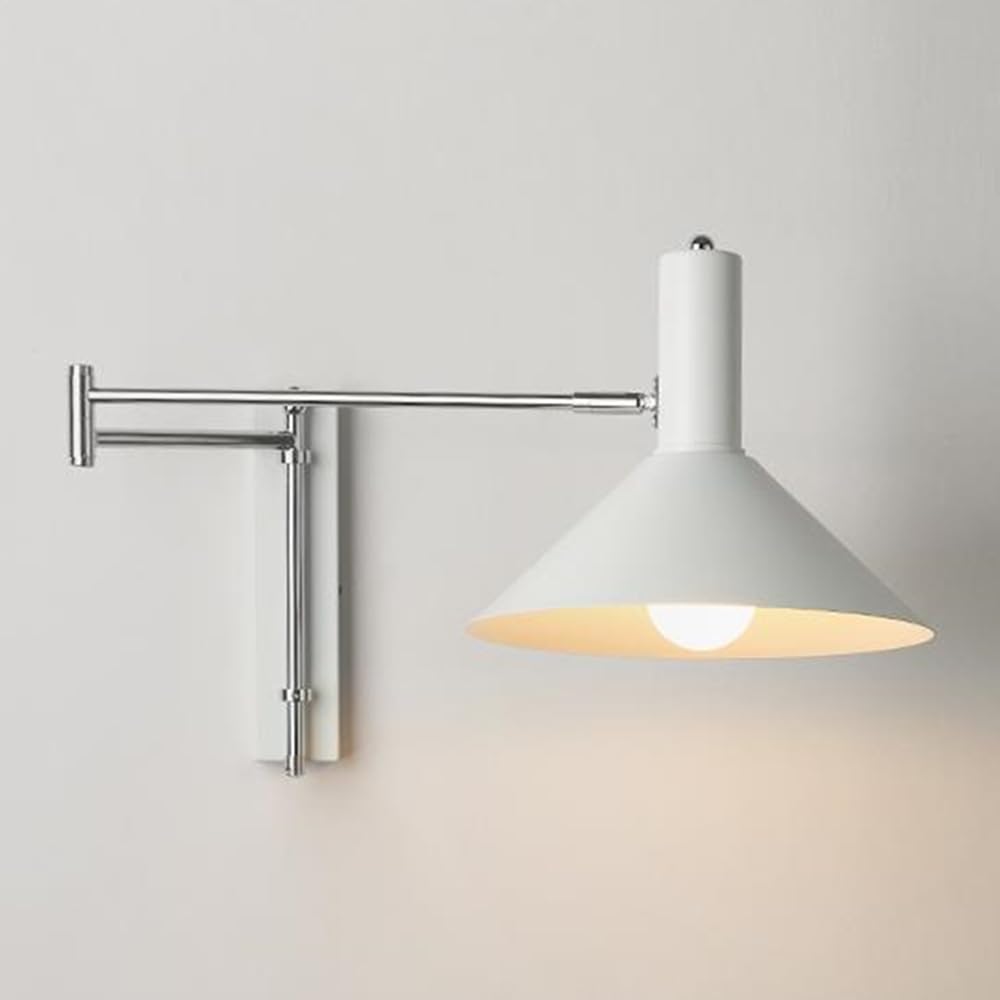 FZQSXAZU Adjustable Wall Lamp with Swing Arm for Living Room Creative Retractable Reading Light Nordic Metal Sconce Modern Home Decor Lighting Fixture