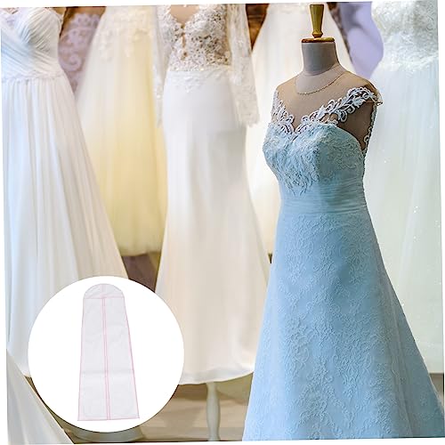 BESTOYARD 1Pc Edge Nonwoven Wedding Dress Storage Bag Bridal Garment Cover Breathable and Washable Gown Protector for Travel and Storage for Wedding Dresses and Formal4