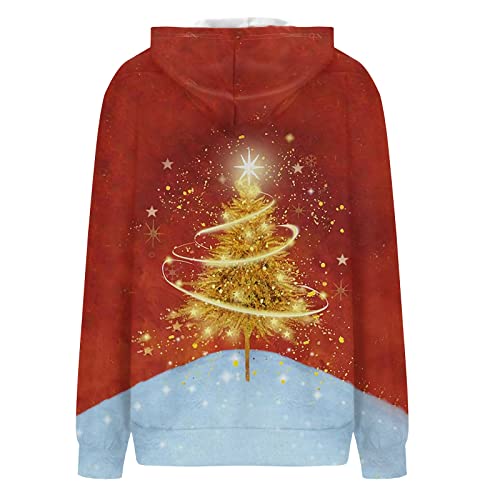 Women's Long Hoodies Tunic Slouchy Shirt Long Sleeve Pullover Tops Casual Xmas Gnome Pullover Tops Hoodies Causal Button Down #TOP4