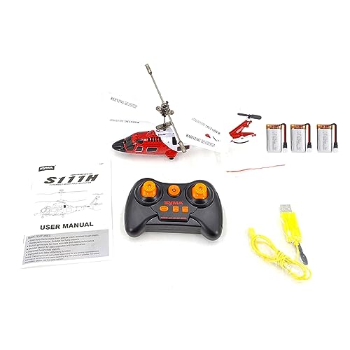 CIADAZ Helicóptero de controle remoto S111H com hélice dupla 2,4 GHz Drone de controle remoto Altitu