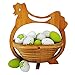 Faltkorb Korb Obstkorb Huhn Henriette Hahn Hühnchen Hähnchen Gockel, Klappkorb ca. 30 x 30 cm Faltkorb Holzkorb Korb Schale Obstkorb Dekoschale Obstschale Holz faltbar Gemüseschale Eierkorb Obstteller Dekokorb ideal als Untersetzer für Töpfe Pfannen etc. durch Falttechnik, platzsparende Aufbewahrung zusammengeklappt, CleanPrince, zusammenfaltbar zusammenklappbar klappbar Osterkorb Schale für Ostereier Geschenk Osterhase Herbstkorb Herbstdeko