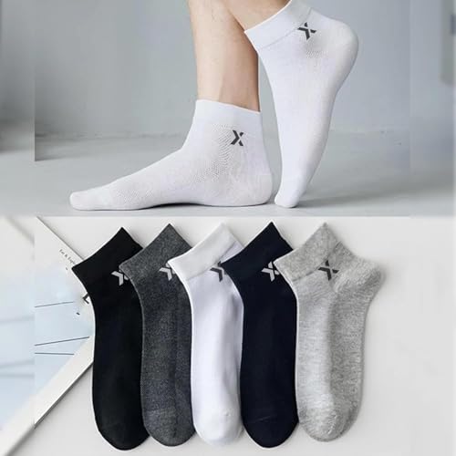 Image of BRIGHT Socks Pack of 5 | Solid Cotton Ankle Length Socks for Men and Women | Multicolor Free Size Stretchable Fit | Anti-Odour and Anti-Bacterial Soft Breathable Wears for Office, Gym, Running