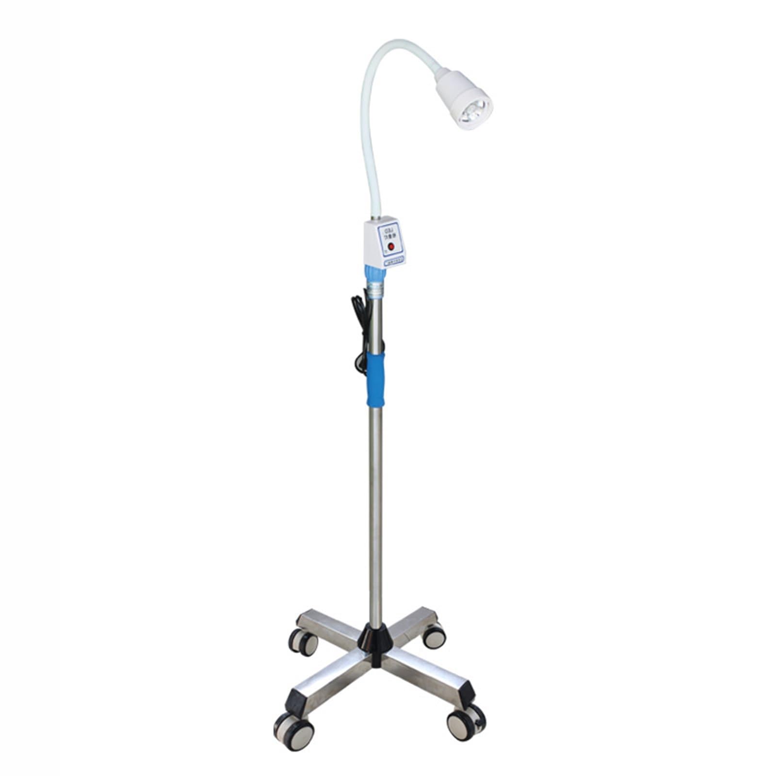 Djjyctnm One Color Surgical Examination Lamp, 360° Rotation Floor Stand Type Lamp With Height Adjustable, Mobile Medical Exam Light Lamp For Gynaecology, Outpatient, Stomatology, Ent