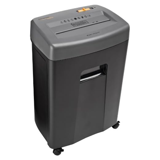 Amazon Basics 17-Sheet Cross Cut Paper, CD, and Credit Card Shredder with Pullout Basket, Black
