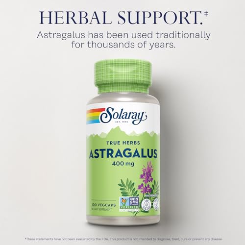 SOLARAY Astragalus Root 400mg – Traditional Herbal Support - Non-GMO, Vegan & Lab Verified - 100 Servings, 100 VegCaps - Image 4