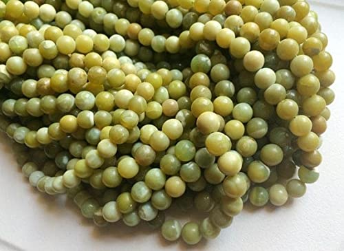Opale verte naturelle perles de 7mm pour fabriquer un collier bohème chic