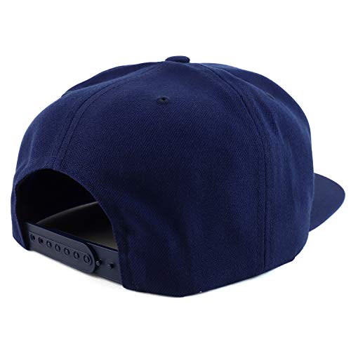 Image of Trendy Apparel Shop Oversize XXL Structured Blank Flatbill Snapback Cap