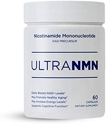 UltraNMN Nicotinamide Mononucleotide NAD+ Supplement,Vitamin B3 Family, 260 mg per Serving - NAD+ Precursor Help Promote DNA Repair,Boost Energy,Longevity,Improve Metabolism - 60 Capsules