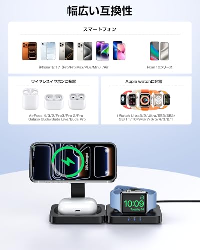 ADADPU ADADPU 3 in 1ワイヤレス充電器 M9 の商品画像 7