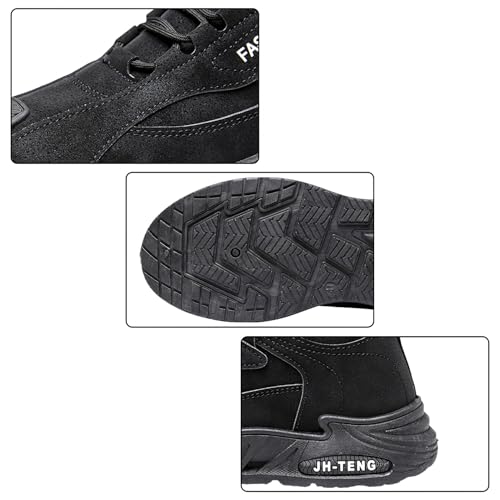 Image of ANUFER Mens PU Sport Shoes Fashion Chunky Sneakers Height Increasing Trainers