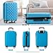 BEIBYE Zwillingsrollen 2066 Hartschale Trolley Koffer Reisekoffer Gepäck M-L-XL-Set (Türkis, M)