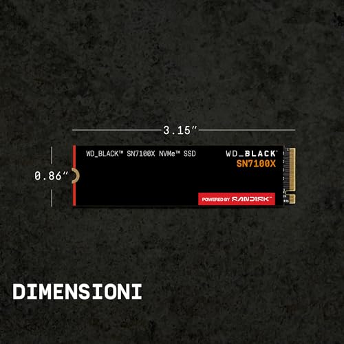 WD_BLACK SN7100X NVMe SSD da 2 TB (con velocità di lettura fino a 7.250 MB/s, Storage con licenza ufficiale per ROG Xbox Ally e PC, PCIe Gen4, 1 mese di Xbox Game Pass Ultimate) - Hdd - Immagine 8