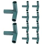10PCS 3 Way Corner 11mm Plastic Greenhouse Frame Furniture Connectors Fitting Build Garden Framework Supports Cages Fruit Cages Netting Frame Connectors Canes Connectors Plant Stakes