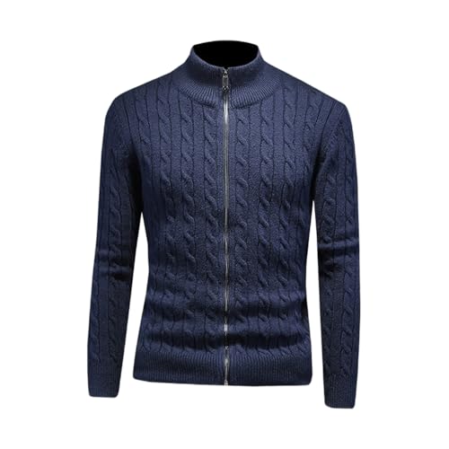 Men's Slim Fit Cardigan Sweater Long Sleeve Casual Knitted Soft Warm Thick Solid Sweaters