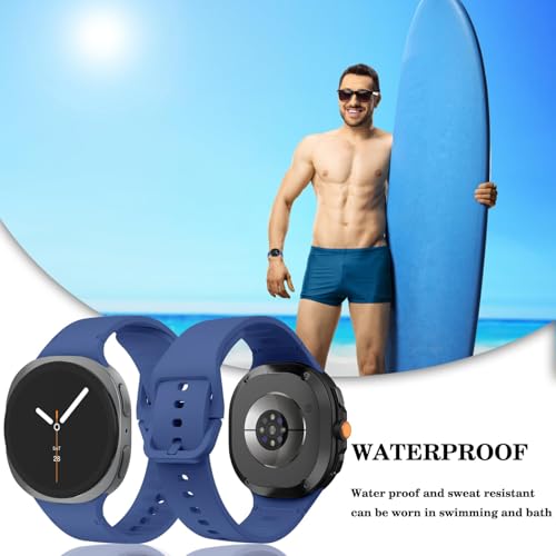Image of VEMIGON Sport Band Compatible with Samsung Galaxy Watch 8 /8 Classic, No Gap One Click Soft Silicone Replacement Strap for Galaxy Watch 8 40mm 44mm /8 Classic 46mm