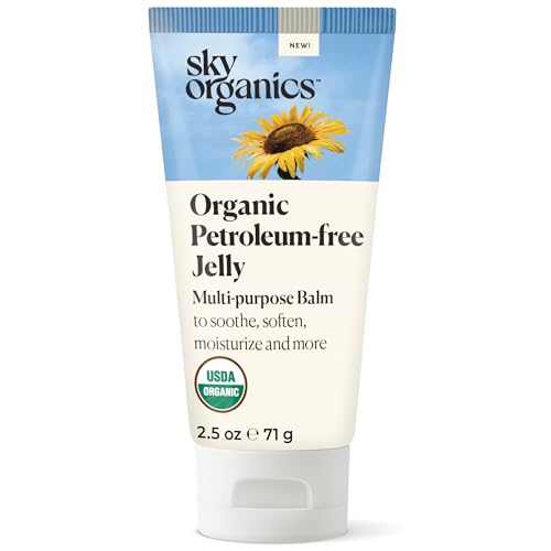 Image of Sky Organics Organic Petroleum-free Jelly, Multi-Purpose Skin Care Balm with Organic Shea Butter, Coconut Oil, Olive Oil & Vitamin E, Moisturizing Lip Balm & Moisturizer for Dry Skin, 2.5 Oz