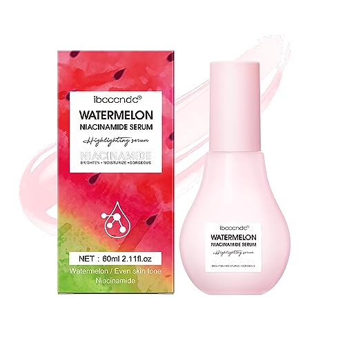 Watermelon Glow Niacinamide Dew Drops Highlighting Serum - Brighten, Moisturize, and Lightweight Facial Serum & Priming Liquid Highlighter (60ml)