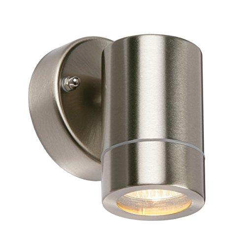 Palin Exterior Interior Stainless Steel Light Outdoor Garden Wall Light Spotlight Downlight GU10 IP44 Rated