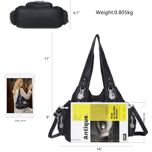 Image of Angel Kiss Purses for Women Soft PU Leather Large Hobo Bags for Women Shoulder Bag | Soft
