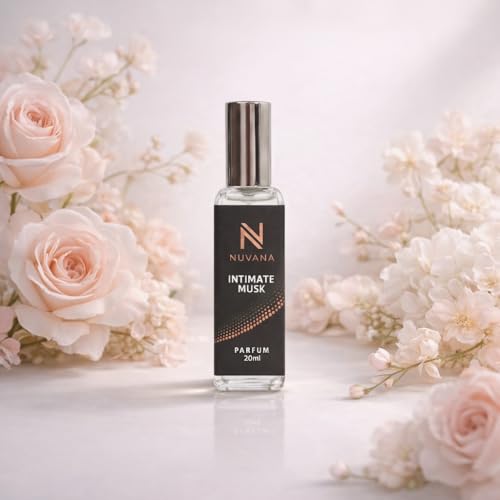 Image of Intimate Musk Perfume 20ml for Men & Women | Soft Musky Floral Fragrance with Bergamot, Amber & Vanilla | Long Lasting Pocket Parfum Spray | Daily Wear, Office, Travel & Date Night