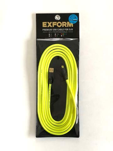 EXFORM エクスフォルム PREMIUM USB CABLE for DJs DJUSB-YLW-CtoA (C to A タイプ) (2.0m)
