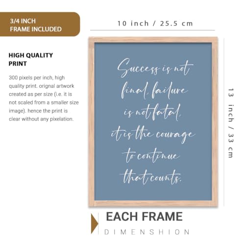 Image of kotart Motivational Quote wall Paintings with Frame for Home Decoration - Painting for Living Room Bedroom Office Wall hanging frames - Pack of 6 (D)