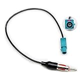 Betriebsspannung: 12V | Länge: ca. 30 cm (12 Inch)| 【Funktion】Antennenadapter kann Ihren Standard-Antennenanschluss umwandeln, sodass Sie eine Aftermarket-Autoradio anschließen können.