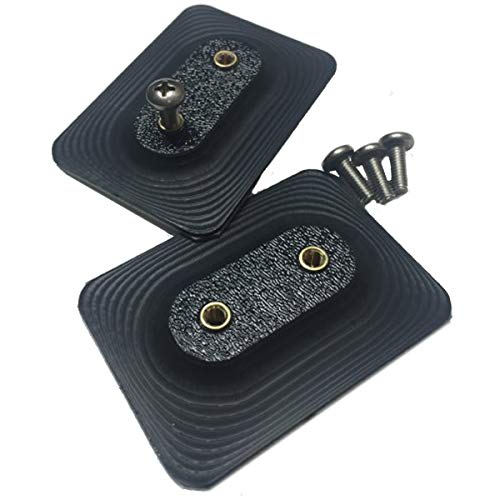 Surface Mount Foot Strap Insert Screw Plates For Kiteboarding, Sup, Windsurfing Bindings Deck Attachments And More (2, No Washers) #TOP1