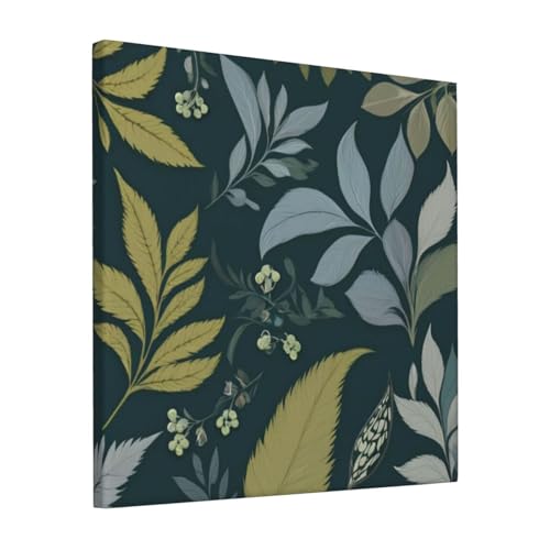Cheliyz Elegant Dark Foliage Art Muted Tone Botanical Style Premium