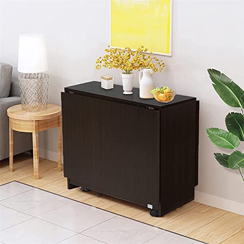 Vanspace Folding Dining Table Drop Leaf Table For Small Spaces With Storage Racks Multifunction Space Saving Table Extension Dinner Table For Kitchen Bedroom Dining Room #TOP3