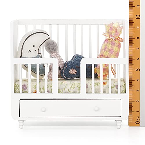 Odoria Escala 1/12 Miniaturas Berço para Bebês Cama Enfermagem Decoração Móveis para Casa de Bonecas