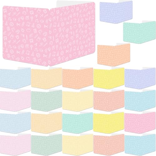 gisgfim 24 Pack Privacy Shields for Student in 12 Pastel Colors Desk Dividers Durable Privacy Folders Testing Dividers Shield Study Boards Panel Partition for Classroom Teacher Back to School Supplies