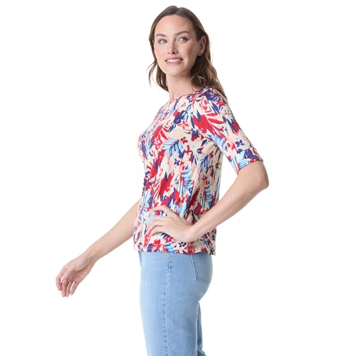 Gloria Vanderbilt Women's Alanis Boat Neck Knit Tee Shirt with Elbow Sleeves Standard by Gloria Vanderbilt - Used condition - Image 2