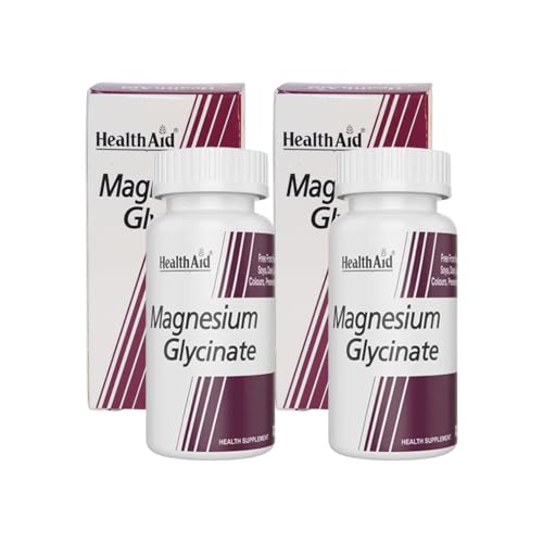 Image of HealthAid Chelated Magnesium Glycinate with Zinc (1682 mg) - Magnesium Supplement for Muscle Recovery, Sleep Support, Cramps Relief & Nerve Health | Promotes Brain Health - 60 Veg Tablets (Pack of 4)