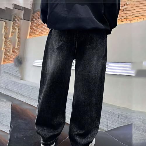 Jean vintage décontracté ado à jambes droites larges et souples