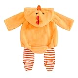 Genérico Disfraz de Pollito para Bebé Recién Nacido, Conjunto de Lana con Capucha y Zapatos, Body Mono Amarillo para Fotos, Carnaval y Pascua, Regalo para Niña y Niño (0-18 Meses)