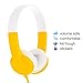 ONANOFF BuddyPhones Discover | Kids Headphones | Non-Foldable, Durable, Comfortable | Kids Safe Volume Limiting | Built in Audio Splitter | Yellow