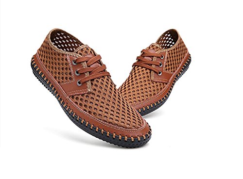 MIXSNOW Men's Poseidon Slip-On Loafers Water Shoes Casual Walking Shoes Brown45