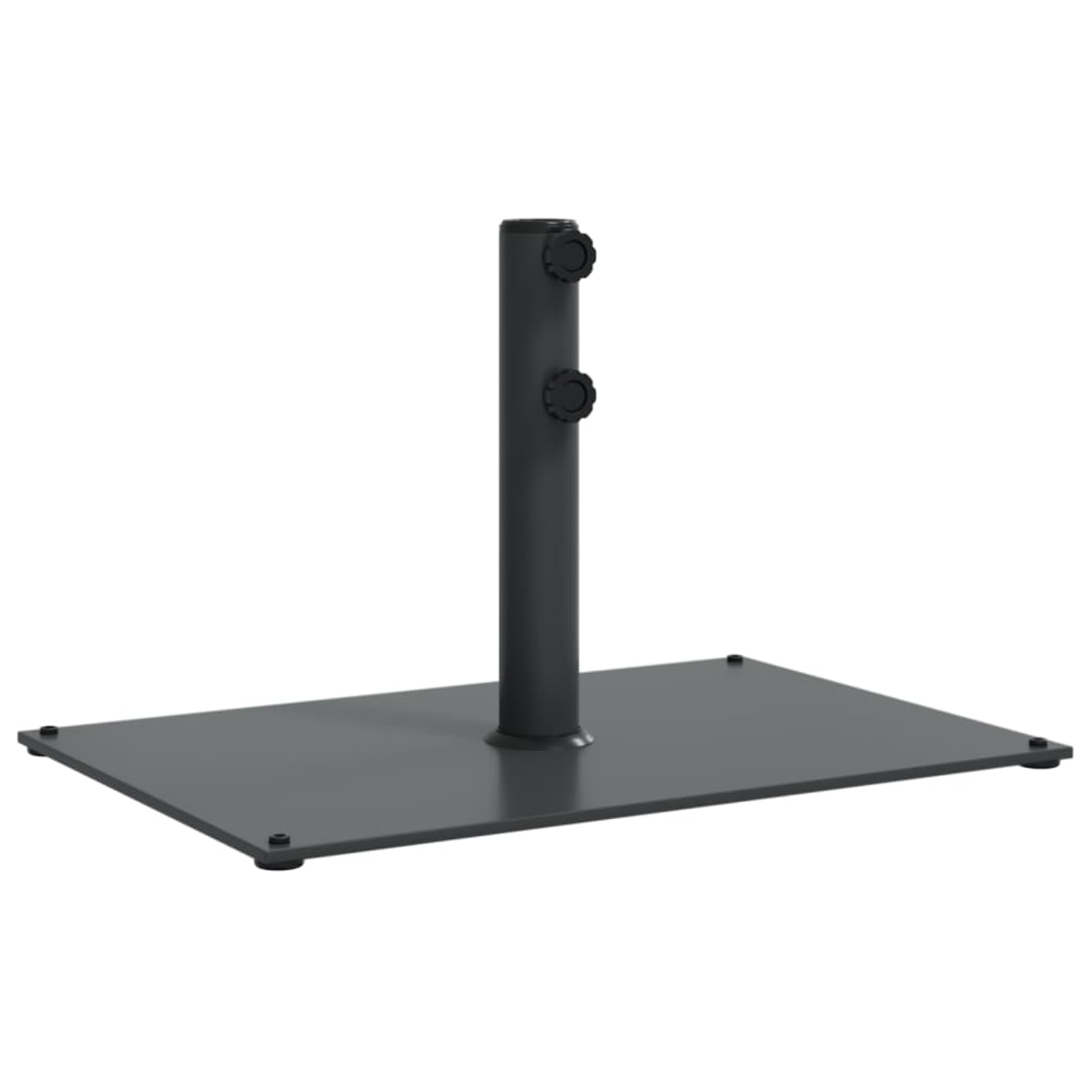 Gecheer Base per Ombrellone, Stabile e Regolabile con Manopola Doppia, 60,5 x 41 x 38 cm, Acciaio e Ferro, Adatta a Pali da 32/38/48 mm, per Esterno e Terrazza