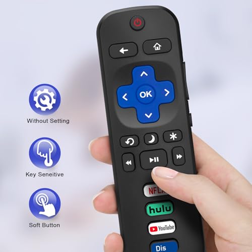 image for LOUTOC RC280 RC282 Universal Replacement Compatible with TCL-Roku-TV-R