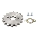 420 16T 17mm Chain Sprocket with Retainer Plate Motorcycle Front Sprocket Gear fits for 50cc 70cc 90cc 110cc 125cc 140cc 160cc Engine Pit Dirt Mini Bikes Go Kart Trail Quad ATVs 4 Wheeler Moped(1 set)