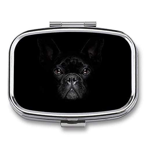 ピルケース 薬ケース サプリケース フレンチブルドッグ 犬柄 ミニ薬箱 くすりいれケース 錠剤ケース 収納ケース 2仕切り 長方形 お薬ポーチ 小物入れ 携帯薬箱 薬入れ 携帯用 旅行 薬の飲み忘れ防止 密閉 耐湿 薬ストレージ