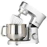 Kitchen in the Box Stand Mixer, 900W 8.5 QT Kitchen Electric Mixer, 10-Speed Large Capacity Food Mixer with Dough Hook, Wire Whip, Flat Beater & Splash Guard (Silver)