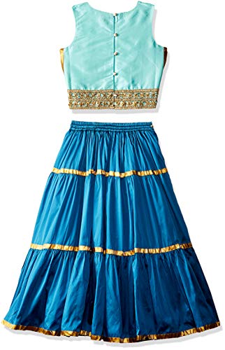 Image of A.T.U.N Girl synthetic Readymade Lehenga Choli(GLHG GOT MNT Mint-Turquoise 9-10 Years Mint-Turquoise 9 Years-10 Years)