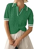 Détails : Ce haut doux en tricot pour femmes présente un petit revers et un design fin à col en V, qui se combinent habilement pour ajouter une sensation vivante et agile. Il a également un design câblé, ainsi que des poignets et des ourlets côtelés élastiques, ce qui lui donne un look mince et décontracté. Il est tendance et polyvalent